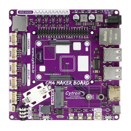 Плата CM4 Maker - Базова плата для Raspberry Pi CM4 - Cytron V-MAKER-CM4