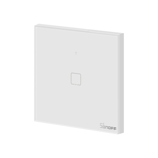 Sonoff T2EU1C-RF - Одноканальний сенсорний настінний вимикач - RF 433 MHz - Білий