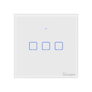 Sonoff T2EU3C-RF - trzykanałowy dotykowy włącznik ścienny - RF 433 MHz - biały