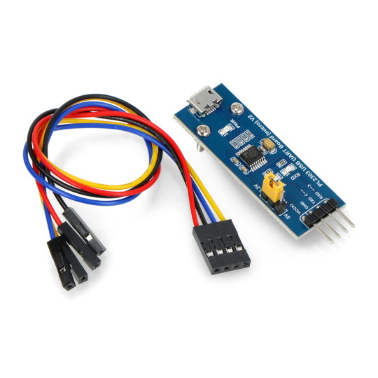 USB-UART TTL PL2303 преобразователь - разъем microUSB - Waveshare 24681