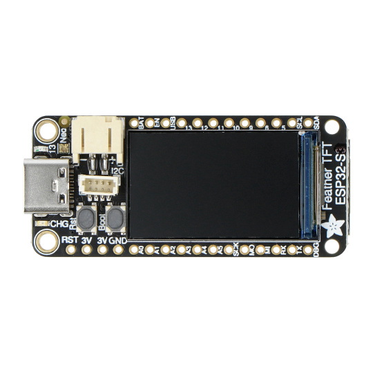 Feather ESP32-S2 з TFT-дисплеєм - модуль WiFi, GPIO - 4 МБ флеш-пам'яті, 2 МБ PSRAM - Adafruit 5300