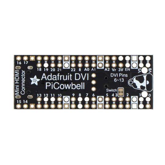Вихід PiCowbell DVI - модуль DVI з роз'ємом miniHDMI - адаптер для Raspberry Pi Pico - STEMMA QT/Qwiic/HDMI - Adafruit 5745