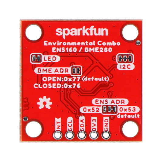 Комбінований датчик навколишнього середовища - ENS160 / BME280 - Qwiic - SparkFun SEN-22858