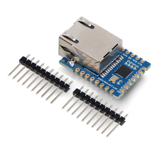 UART до ETH (B) - конвертер UART TTL в Ethernet - SMD/THT - Waveshare 24276
