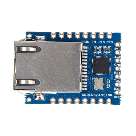 UART до ETH (B) - конвертер UART TTL в Ethernet - SMD/THT - Waveshare 24276