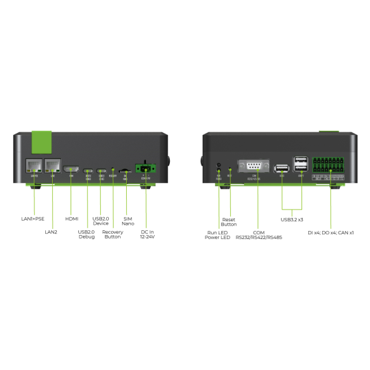 reComputer Industrial J2012 - Nvidia Jetson Xavier NX 16 ГБ ОЗП + 16 ГБ eMMC та 128 ГБ NVMe - Seeedstudio 110110189