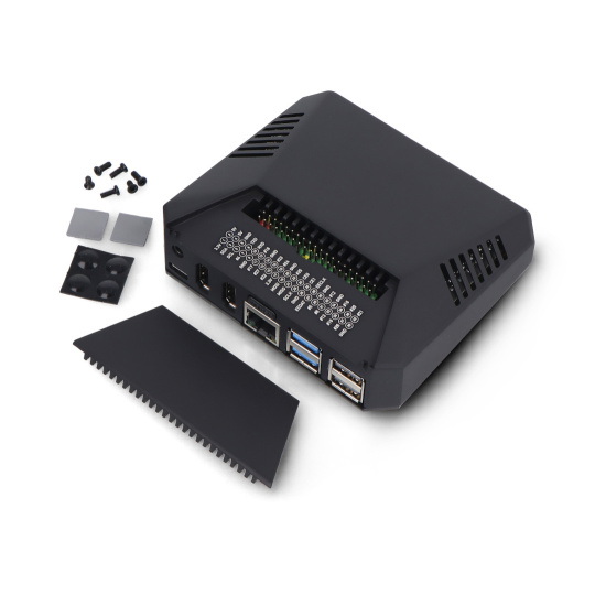 Корпус Argon ONE V3 для Raspberry Pi 5 - з вентилятором та радіатором - алюмінієвий - чорний