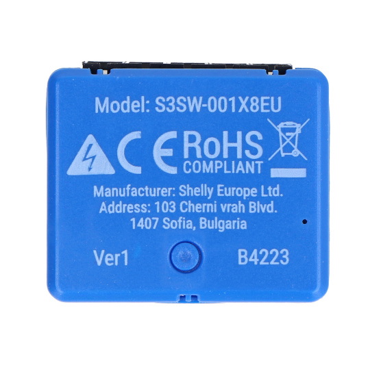 Shelly Plus 1 Mini Gen3 - реле 240V/8A WiFi/Bluetooth - додаток для Android/iOS