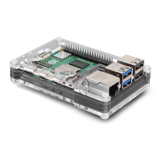 Pibow Coupe 5 - корпус для Raspberry Pi 5 - Ninja - PiMoroni PIM677