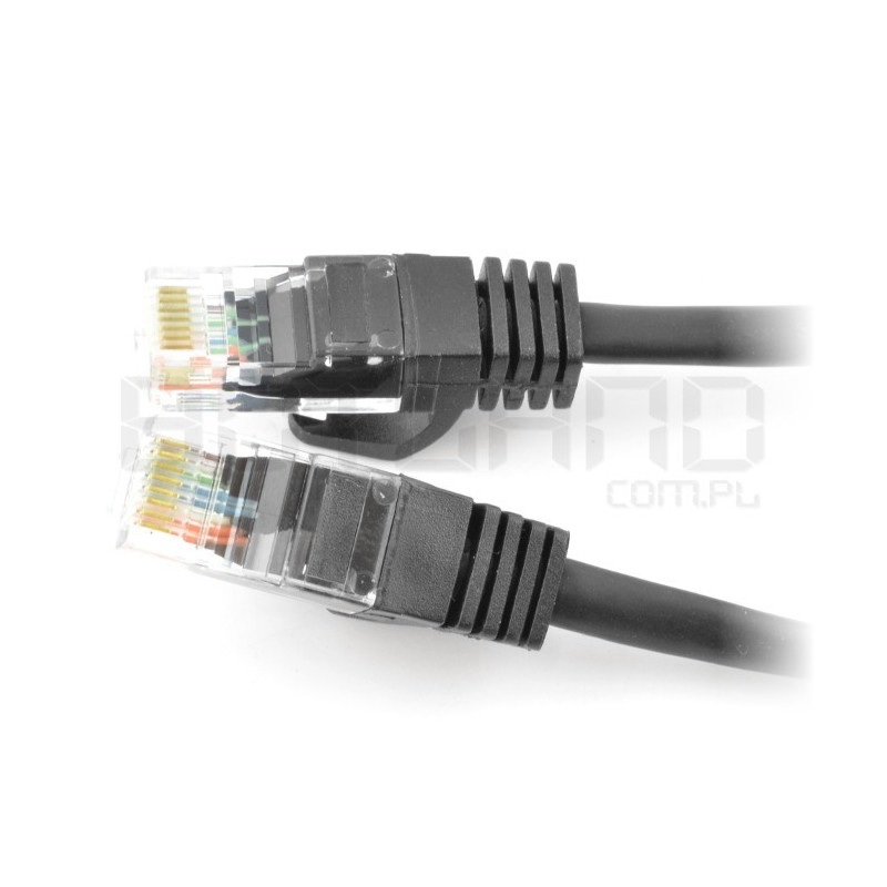 Przewód sieciowy Ethernet Patchcord UTP 5e 1,5 m - czarny