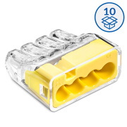 Szybkozłączka wtykowa SCP4 B10 - 4 tory 4mm 32A/450V - Idealna Szybkozłączka - 10szt.