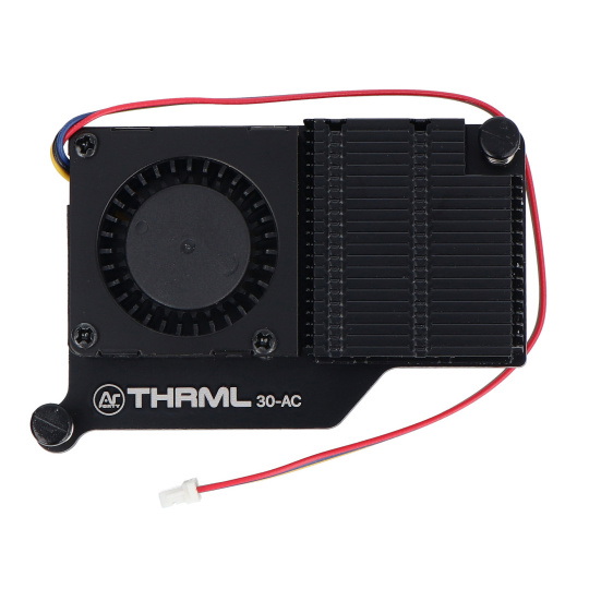 Вентилятор Argon THRML для Raspberry Pi 5 з радіатором - чорний - 30 мм