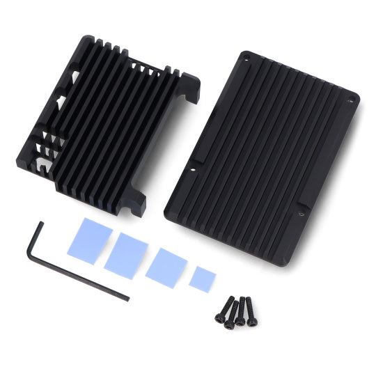 Корпус justPi для Raspberry Pi 5 - алюмінієвий - чорний