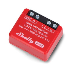 Shelly 1PM Mini Gen3 - 1x przekaźnik 240V/8A WiFi/Bluetooth - pomiar energii