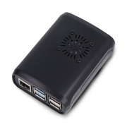 Obudowa do Raspberry Pi 5 z wentylatorem i radiatorami - ABS - czarna