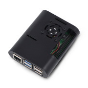 Obudowa do Raspberry Pi 5 z wentylatorem i radiatorami - ABS - czarna