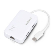 Adapter USB C - Gigabit Ethernet + 3x USB 3.0 - Edimax EU-4308