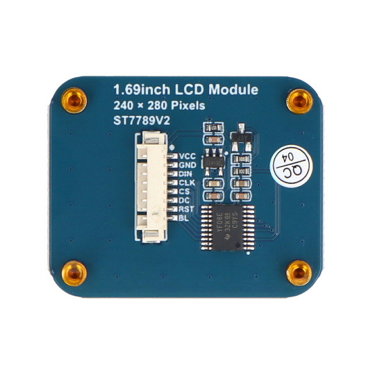 РК-дисплей IPS 1.69'' 240x280px - SPI - 262K RGB - для Raspberry Pi, Arduino, STM32 - Seeedstudio 104990802