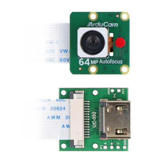 64-мегапіксельна камера з автофокусом для Raspberry Pi - адаптер CSI-HDMI - ArduCam B0399B0091
