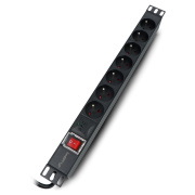 Listwa zasilająca do szaf serwerowych 19'' - 7 gniazd 16A - 2m - czarna - Lanberg PDU-07E-0200-BK