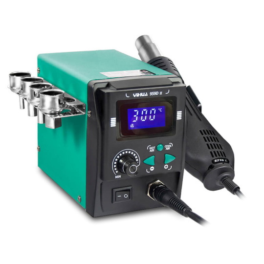 Паяльна станція Yihua 959D-II з термоповітряним вентилятором у прасці - 700 Вт