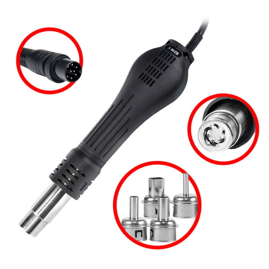 Паяльна станція Yihua 959D-II з термоповітряним вентилятором у прасці - 700 Вт