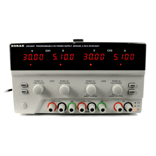 Блок живлення 3в1 Korad KD3305P 2x 0-30V/0-5A + 1x 5V/3A