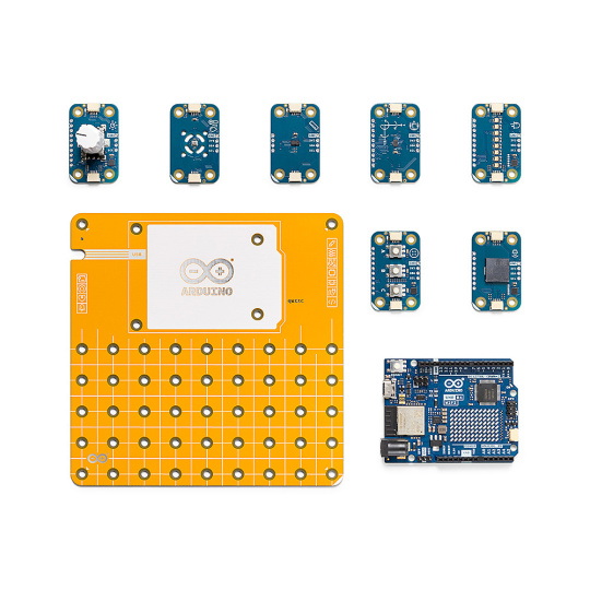 Комплект для підключення Arduino Plug and Make - комплект Arduino Uno R4 WiFi та 7 модулів Qwiic - AKX00069