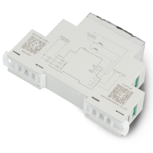 BleBox SwitchBoxD DC DIN - 2-канальне реле 230 В змінного струму 30 В постійного струму WiFi - додаток для Android/iOS