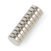 Magnes neodymowy okrągły N42/Ni+Cu+Ni - 7x2mm - 10szt.