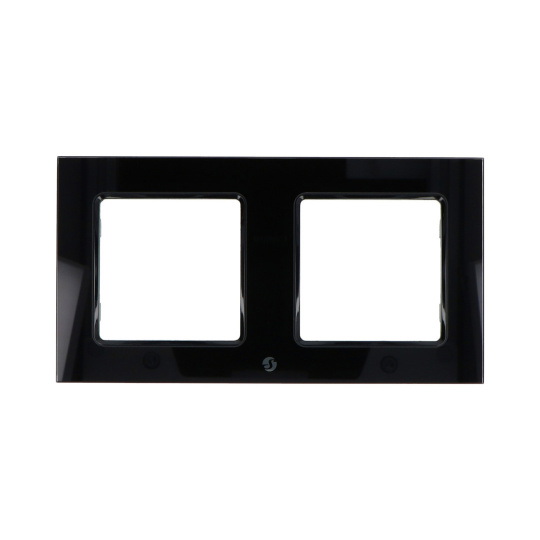 Настінна рамка Shelly 2 - рамка для настінних вимикачів Shelly - подвійна - чорна