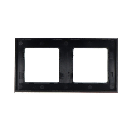 Настінна рамка Shelly 2 - рамка для настінних вимикачів Shelly - подвійна - чорна