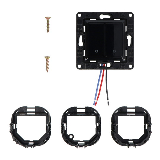 Shelly Wall Switch 2 - розумний настінний вимикач - 2 кнопки - чорний