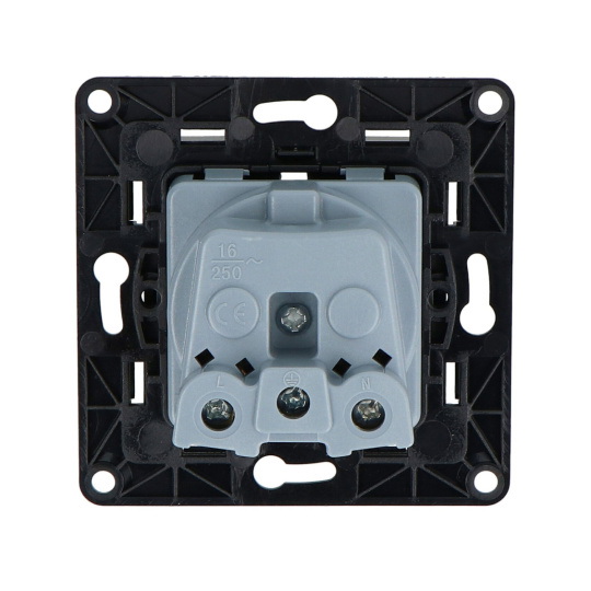 Shelly Wall Socket - настінна розетка для смарт-реле - чорна