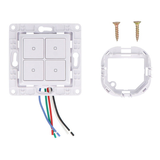 Shelly Wall Switch 4 - розумний настінний вимикач - 4 кнопки - білий