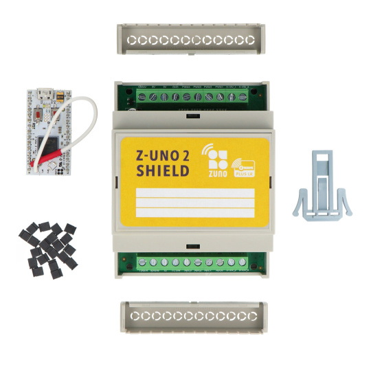 Z-Uno 2 Shield - кришка для Z-Uno 2 + корпус для DIN-рейки