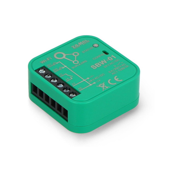 Zamel Supla SBW-01 - 1-канальний двонаправлений контролер воріт 24 В WiFi - додаток для Android/iOS