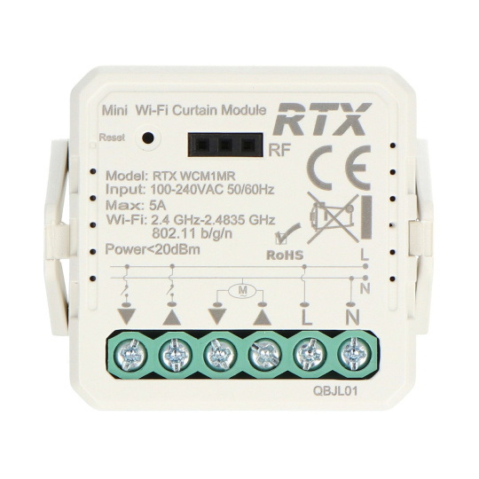 Tuya - WiFi/Bluetooth контролер ролет у коробці - додаток для Android/iOS - RTX WCM1MR