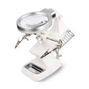 Uchwyt z lupą x3 i podświetleniem LED - trzecia ręka