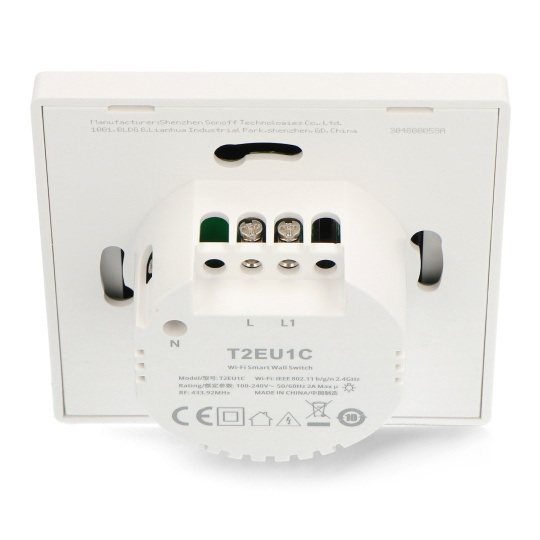 Sonoff T2EU1C-TX - сенсорний настінний вимикач - WiFi - 1-кан