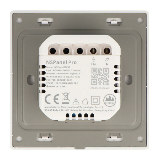 Sonoff NSPanel Pro - Розумна панель керування WiFi/Bluetooth/ZigBee - Біла