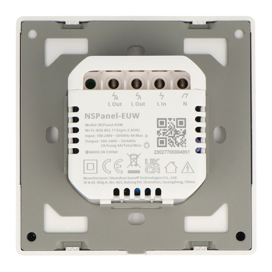 Sonoff NSPanel - Розумна панель керування WiFi - з перемикачами - Біла
