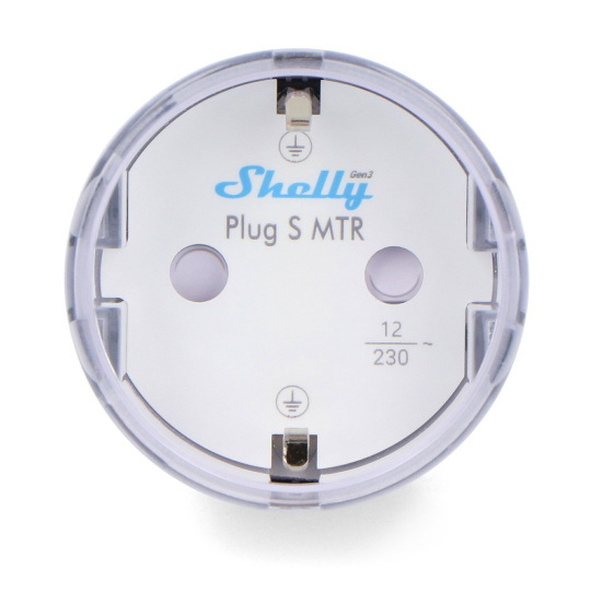 Shelly Plug S Gen3 - Розумна розетка Wi-Fi/Bluetooth/Matter з лічильником енергії - Біла