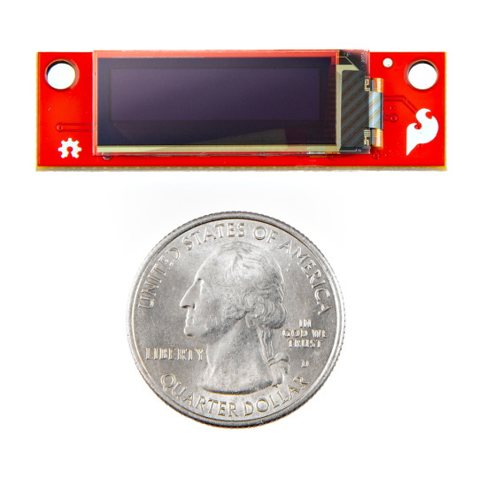 OLED-дисплей синього кольору 0,91 дюйма 128x32 пікселів I2C - Qwiic - SparkFun LCD-24606