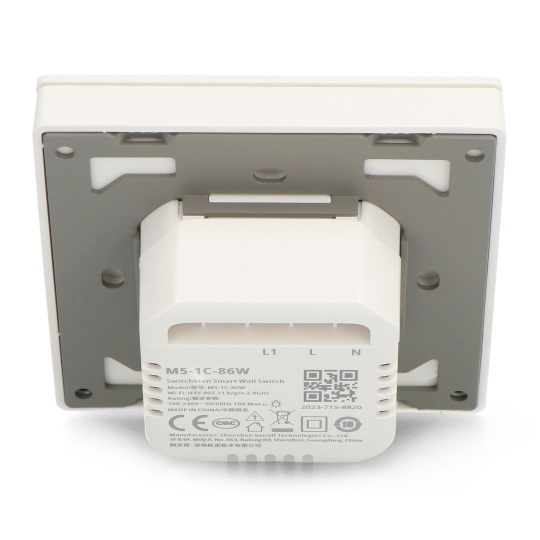 Sonoff M5-1C-86W - Розумний настінний вимикач Wi-Fi/Matter - 1-канальний - білий