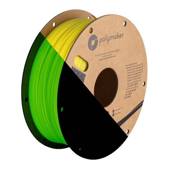 Филамент Polymaker PolyLite Luminous PLA 1,75 мм, 1 кг - желтый
