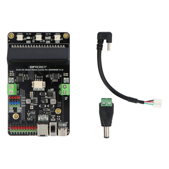 Плата драйвера двигуна - контролер двигуна постійного струму 2x3A - розширення для UNIHIKER - DFRobot DFR1136