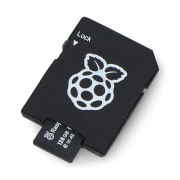 Karta pamięci Raspberry microSD 128GB 100MB/s klasa A2 z systemem Raspberry Pi OS - z adapterem oraz etui w zestawie