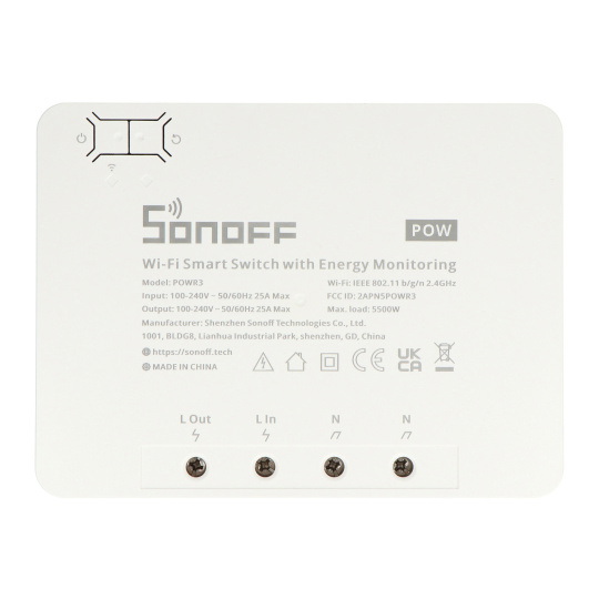 Sonoff POWR3 - розумний вимикач з функцією вимірювання струму через WiFi - додаток для Android/iOS