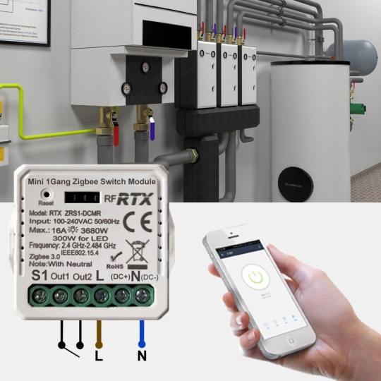 Вбудоване WiFi-реле Tuya WRS1-DCMR RTX